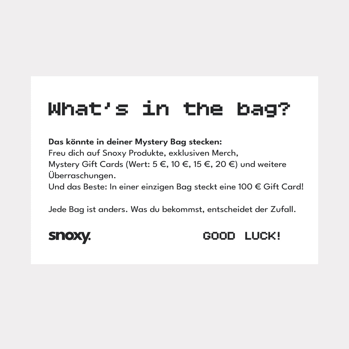 Mystery Bag